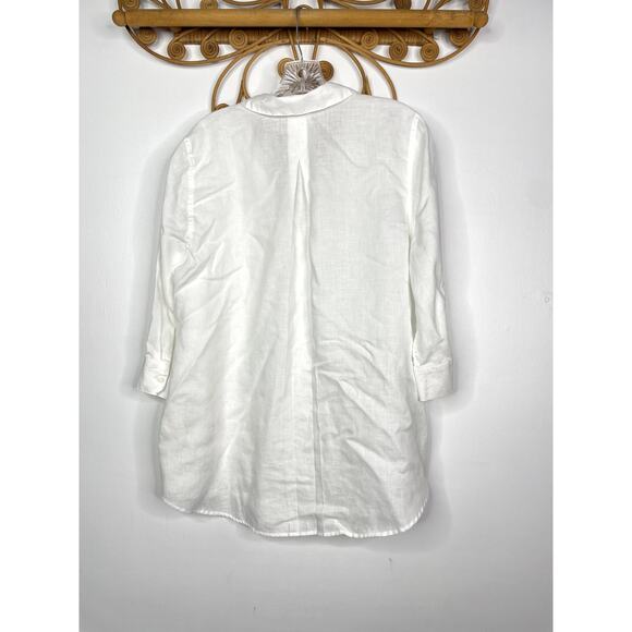 Chico's non-iron linen shirt button down M 8/10 - Picture 6 of 6
